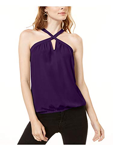 Woven Keyhole Halter Top