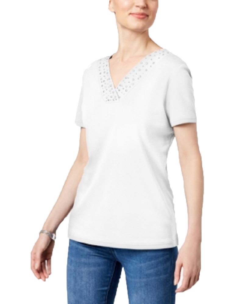 Karen Scott Embellished T-Shirt