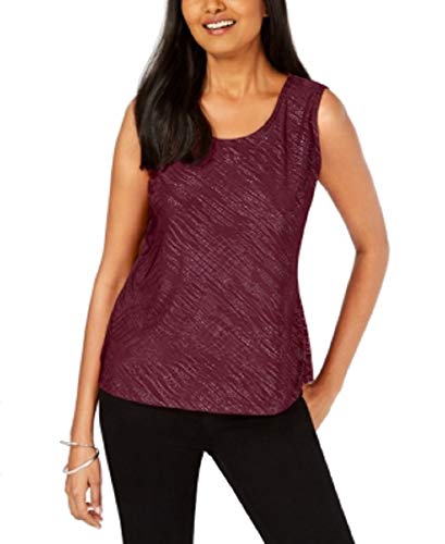JM Collection Petite Jacquard Print Top