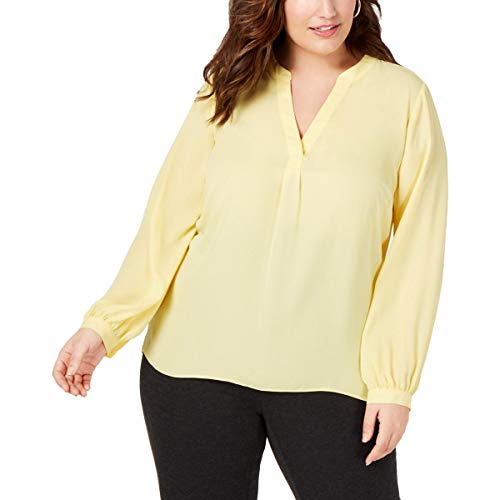 I.N.C. Plus Size V-Neck Woven Knit Top