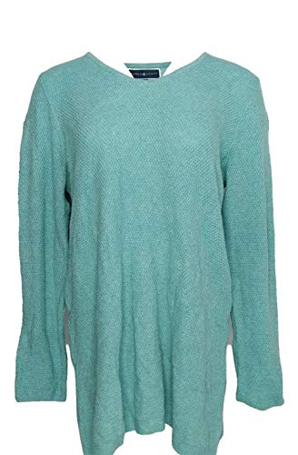 Plus Size Cotton Marled-Knit Tunic Top
