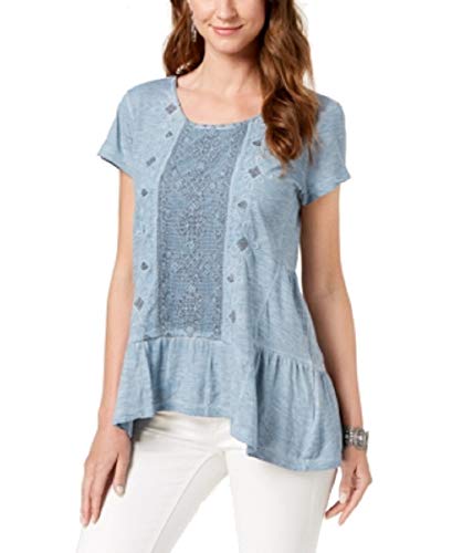 Style & Co Embellished Scoop Neck Top