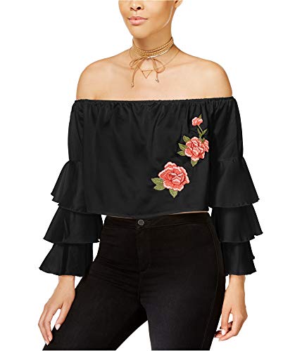 Say What Juniors Embroidered Off The Shoulder Top