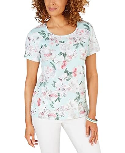 Karen Scott Petite Floral Print T-Shirt