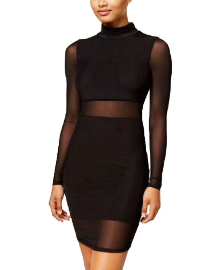 Material Girl Juniors Illusion Mesh Bodycon Dress