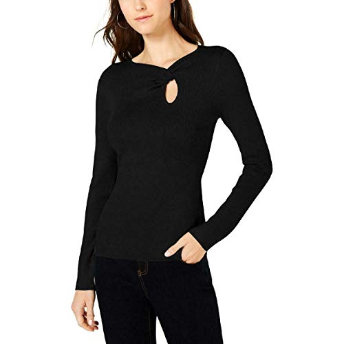 INC Twist-Front Long-Sleeve Sweater