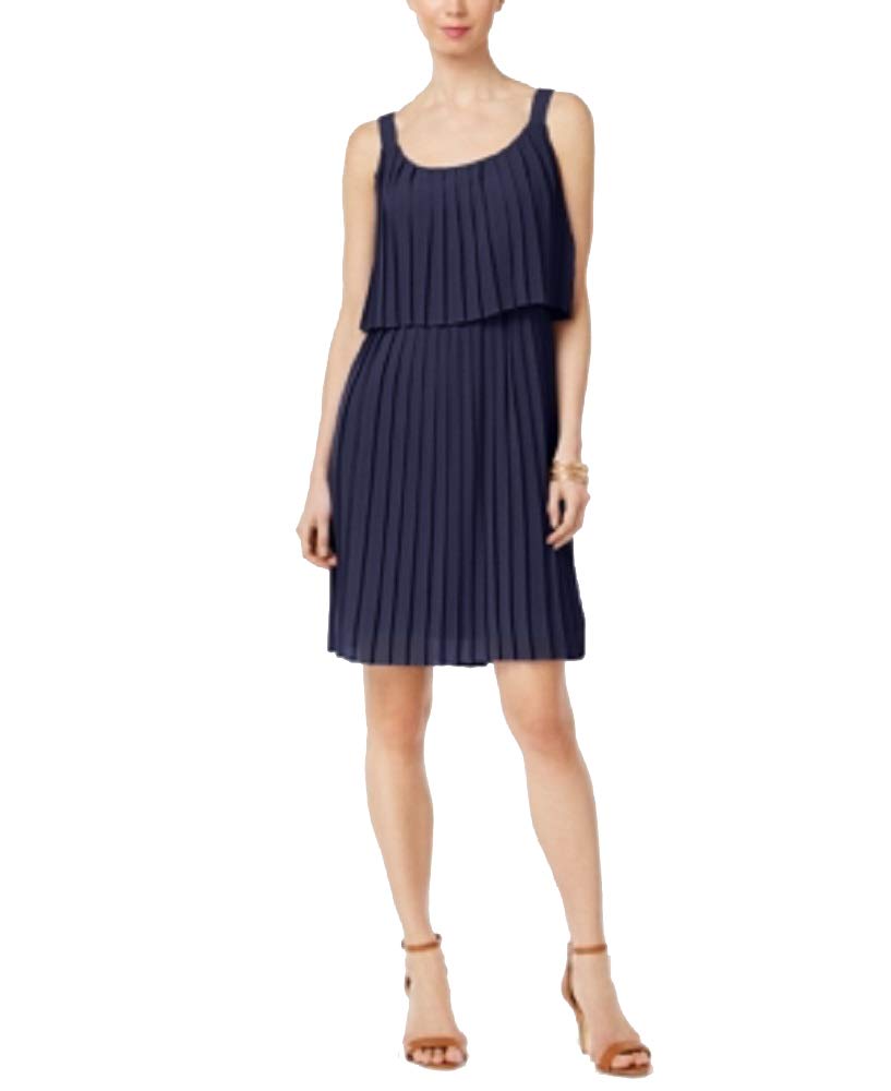 NY Collection Petite Pleated Popover Dress