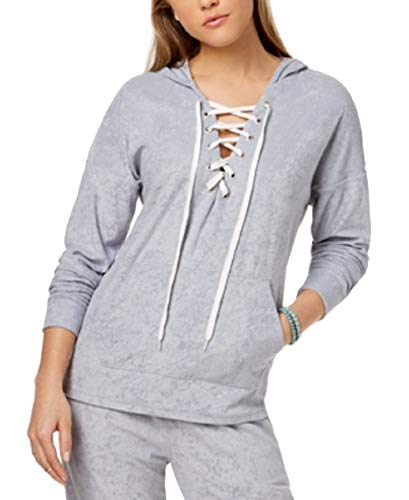 Material Girl Active Juniors Lace Up Baby Terry Hoodie
