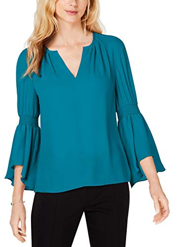 Petite Smocked Bell Sleeve Top