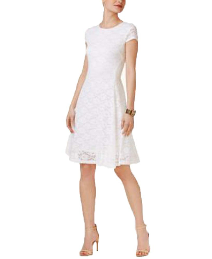 Petite Lace Fit & Flare Dress