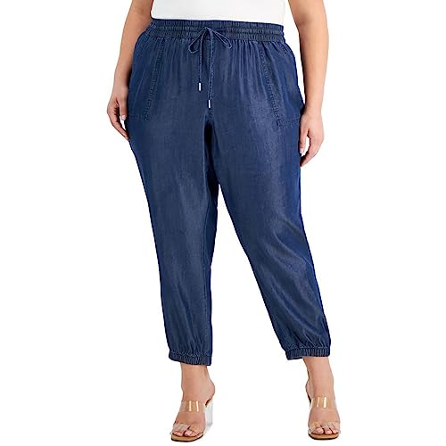 Bar III Plus Size Drawstring Tencel Pants