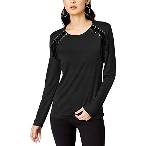 Lace Up Scoop Neck Top