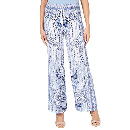 INC Printed Drawstring Wide-Leg Pants