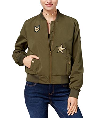 Hippie Rose Juniors Sequinned Patch Bomber Jacket