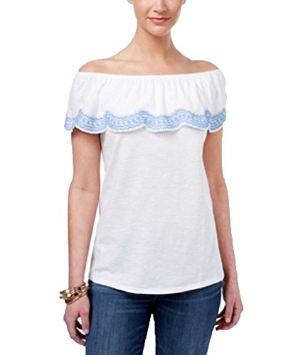 Style & Co Ruffled Off The Shoulder Top