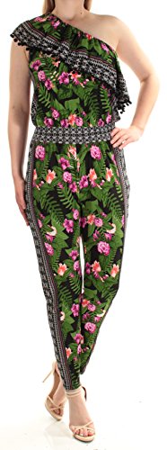 INC International Concepts Petite Printed One Shoulder Jumpsuit