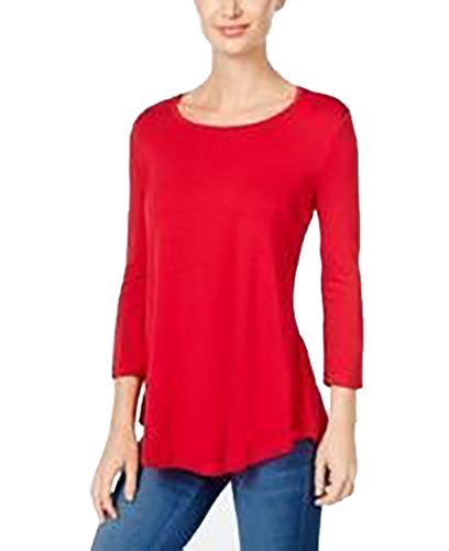 3/4-Sleeve Scoop Neck Top