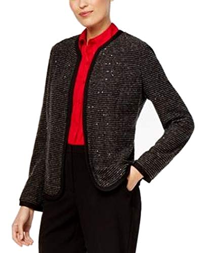 NY Collection Sequin Detail Boucle Blazer