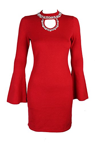 INC International Concepts Embellished Keyhole Sweater Dress