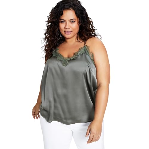 Bar III Plus Size Lace Trim Camisole