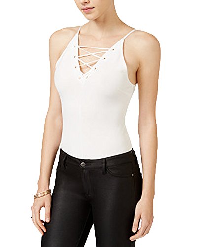 Material Girl Juniors Lace Up Thong Bodysuit