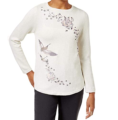 Style & Co Embroidered Cotton Sweater