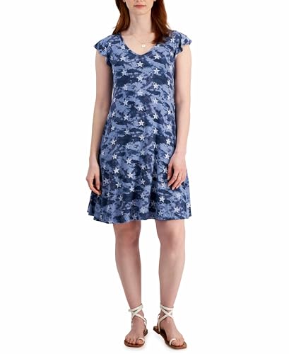 Style & Co Womens Flutter Sleeve Flip Flop Dress