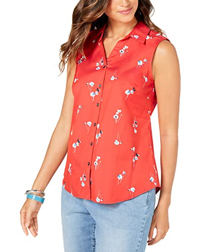 Petite Floral-Print Shirt