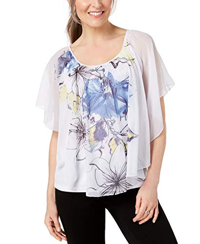 Printed Poncho Blouse