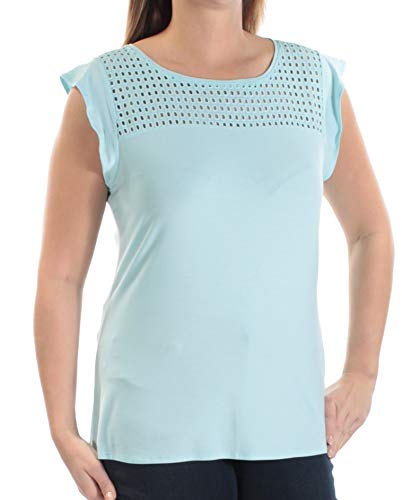 Maison Jules Flutter Sleeve Eyelet Detail Top