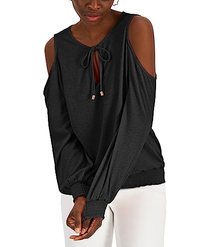 INC International Concepts Womens Cold Shoulder Knit Top