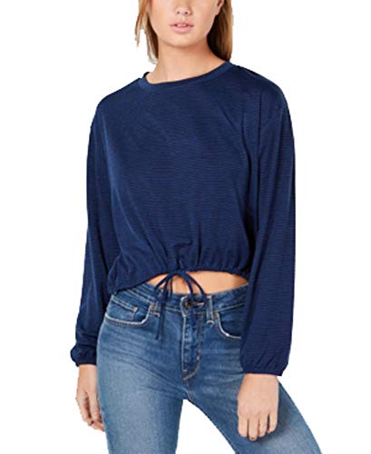 Almost Famous Juniors Striped Drawstring Top
