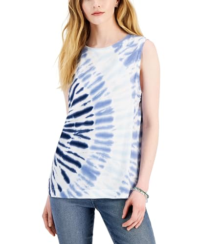 Style & Co Womens Cotton Tie Dyed Tank Top