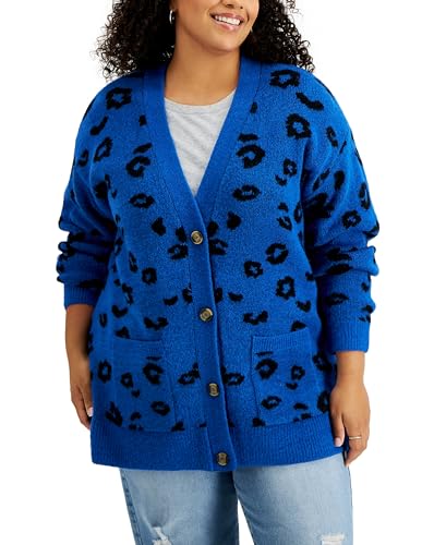 Style & Co Cheetah Print Button Down Cardigan Sweater