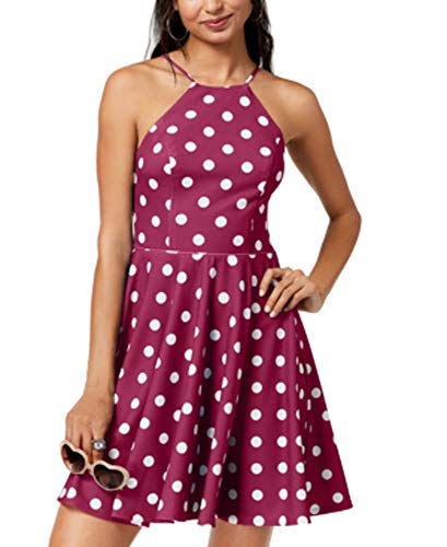 Juniors' Polka Dot Fit & Flare Dress