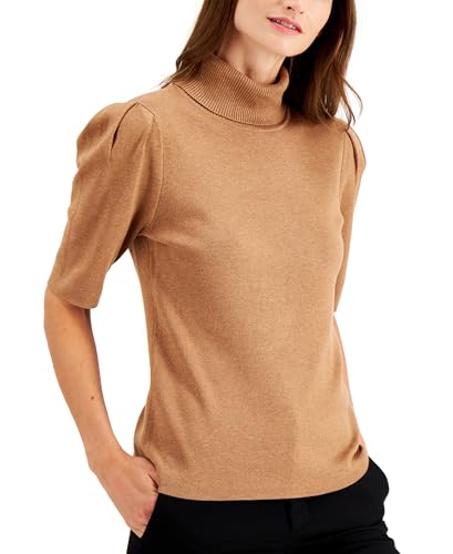 Alfani Womens Elbow Sleeve Turtleneck Sweater