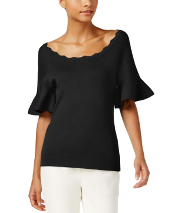 NY Collection Flared Sleeve Top