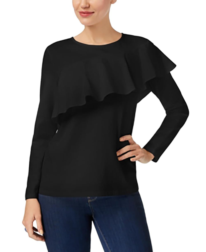 Ruffled Contrast Top