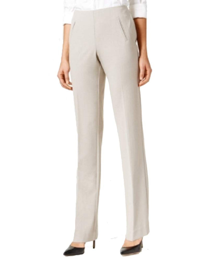 Tummy-Control Pull-On Straight-leg Pants