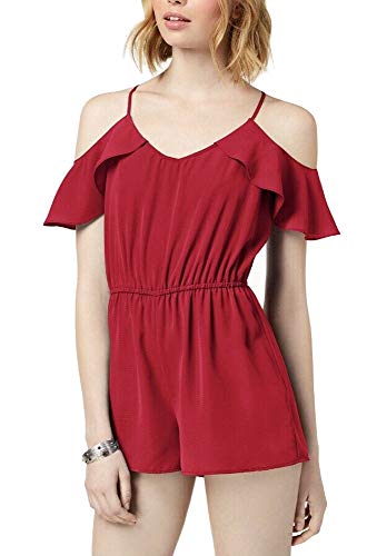 Be Bop Juniors' Flutter-Sleeved Cold-Shoulder Romper