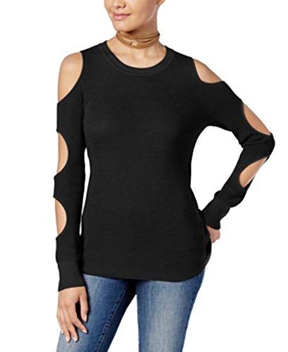 Hippie Rose Juniors Cutout Sleeve Sweater