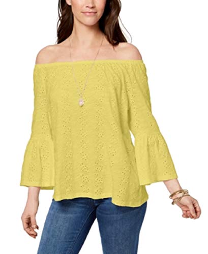 Style & Co Petite Off The Shoulder Cotton Eyelet Top