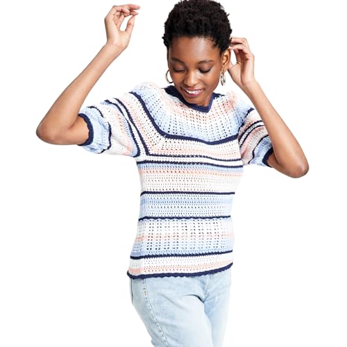 Crochet Puff-Sleeve Sweater