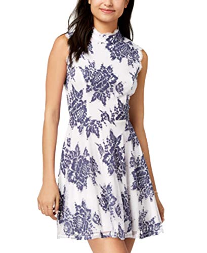 Juniors' Lace Fit & Flare Dress