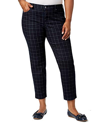 Charter Club Plus Size Bristol Printed Ankle Jeans