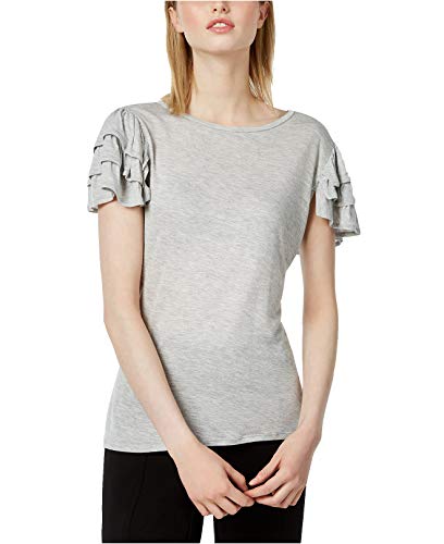 Bar III Ruffled Short Sleeve Top