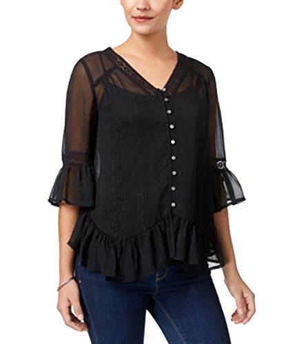 Style & Co Asymmetrical Flounce Blouse