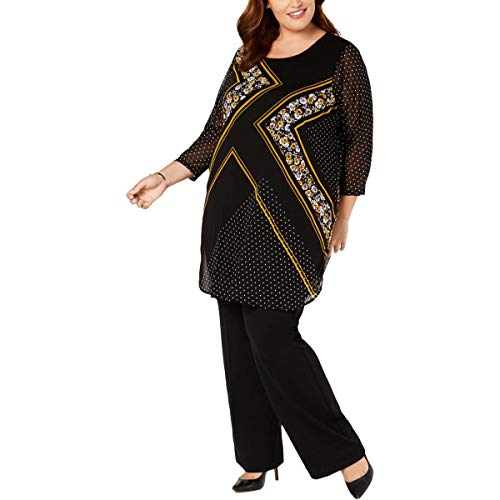 Alfani Plus Size Printed Mesh Tunic
