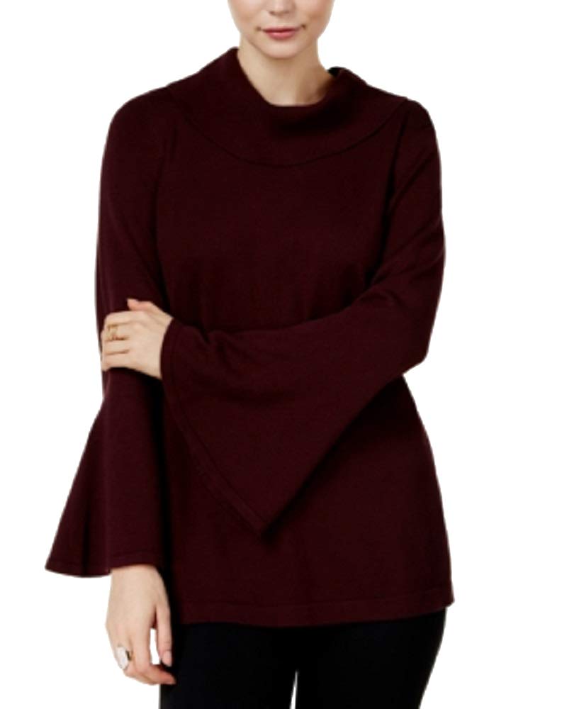 Cowl-Neck Bell-Sleeve Sweater