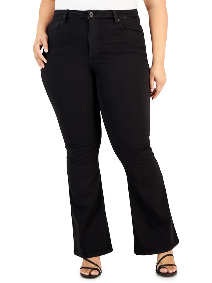 Trendy Plus Size High Rise Flare-Leg Jeans
